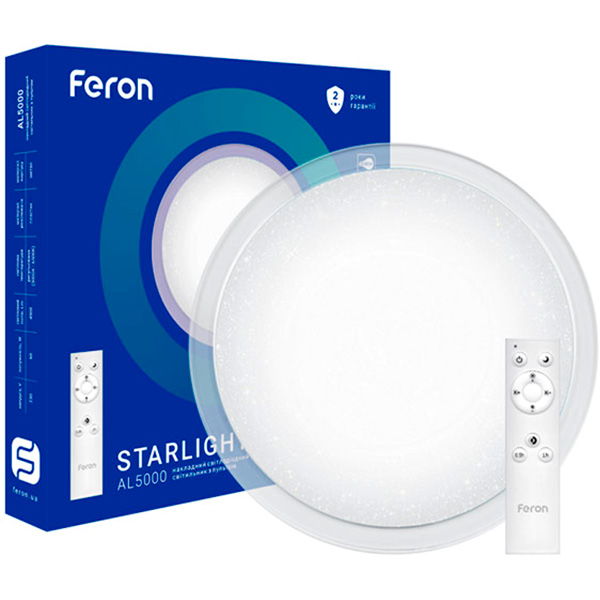Светильник светодиодный Feron AL5000 Starlight с пультом д/у 36 Вт белый 3000-6500 К 