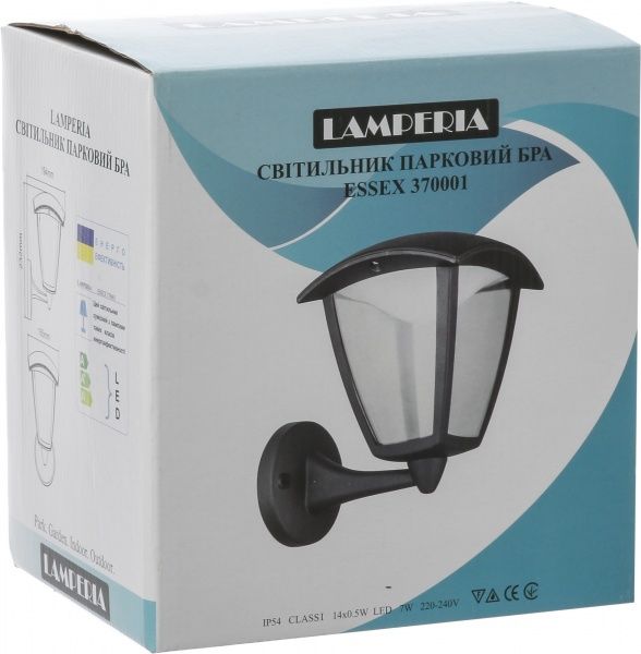 Світильник садовий Lamperia Essex LED 7 Вт IP54 чорний 370001 