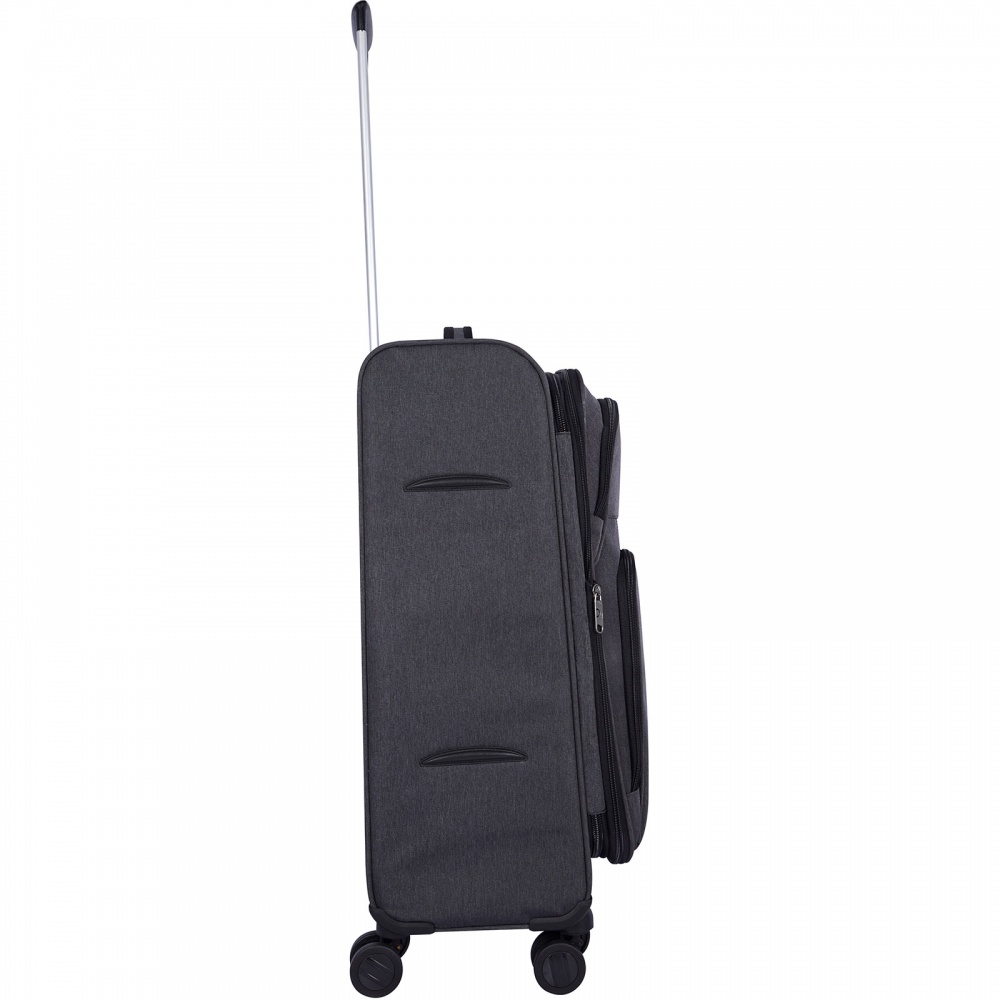 Чемодан Bagland Валенсия 63 л серый 3796924