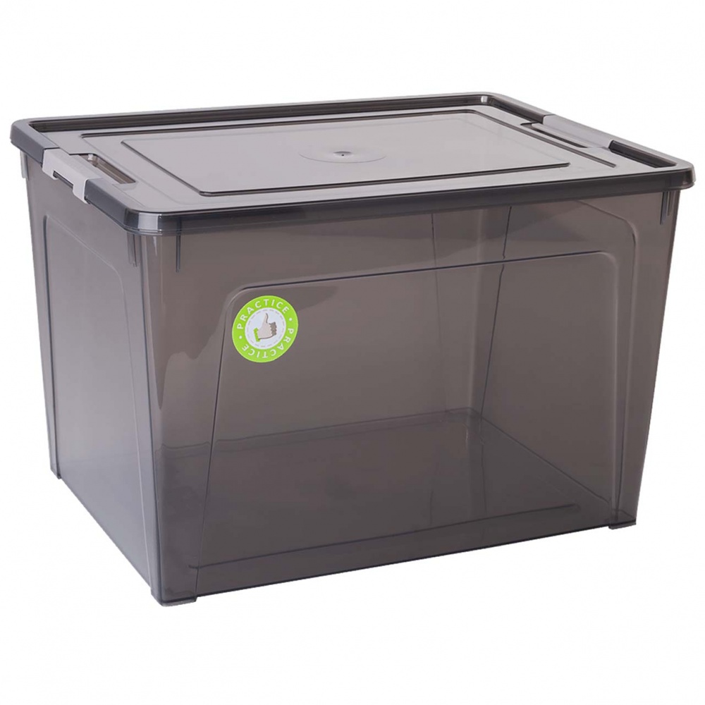 Ящик для зберігання Алеана 171018 коричневий Smart Box 12 л коричневий прозорий 210x245x320 мм