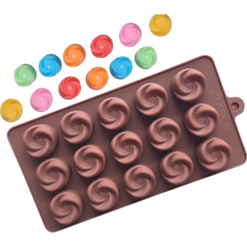 Форма для цукерок Smart Kitchen by Flamberg Blossom на 15 шт. Peach&Brown 22х10.5х2 см коричневий