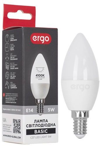 Лампа світлодіодна Ergo Basic 5 Вт C37 матова E14 220 В 4100 К 