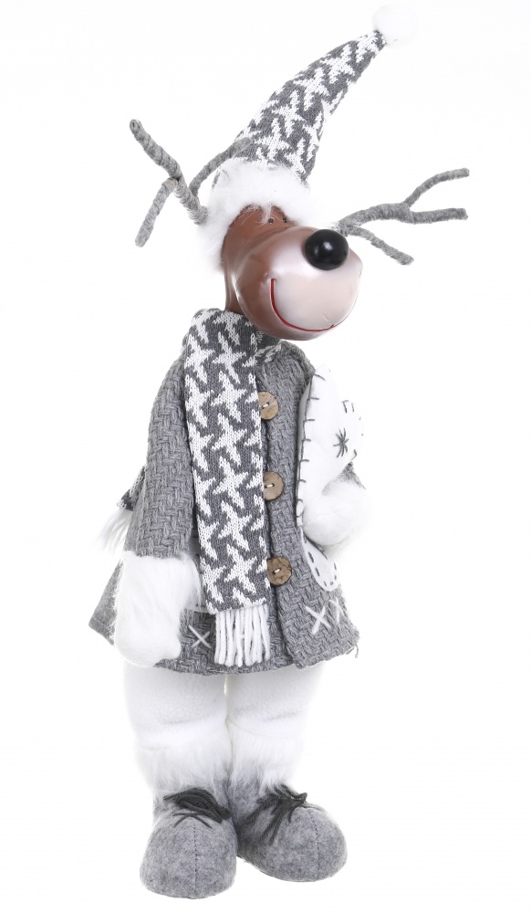 Декорация новогодняя Лось леший 20x45 см 2 цвета в ассортименте