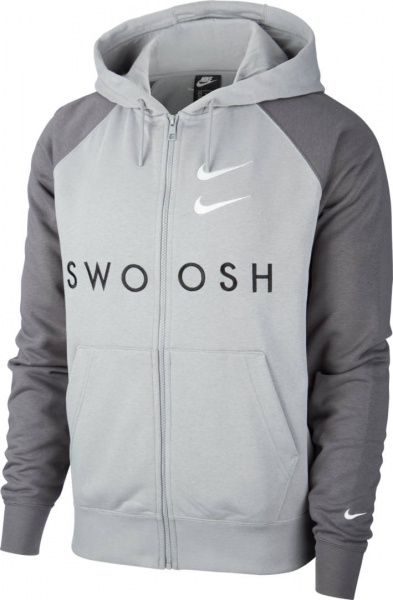 Джемпер Nike M NSW SWOOSH HOODIE FZ FT CT7362-073 р. XL сірий