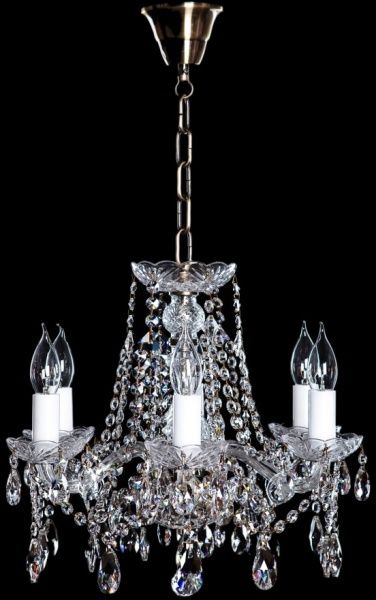 Люстра підвісна Crystal Life 5x40 Вт E14 стара бронза A1314LM-5AB 