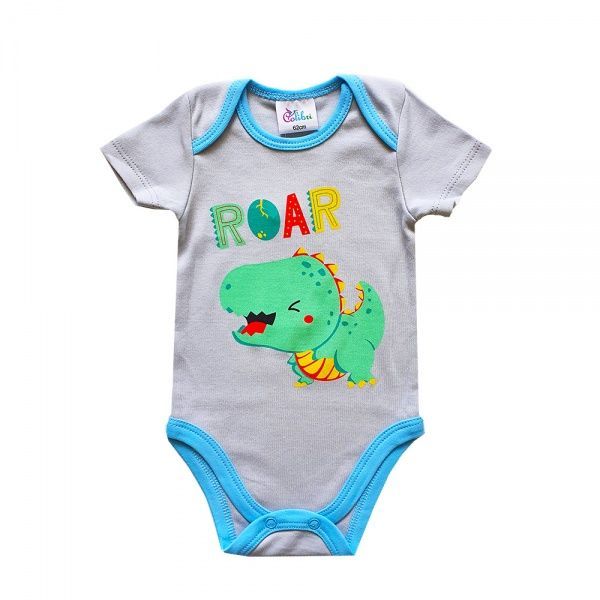 Боді дитяче для хлопчика Colibri р.74 сірий із синім B3079 