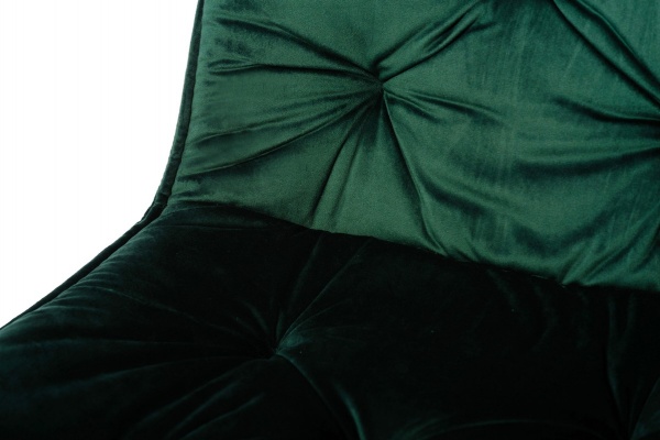 Стул обеденный Плото велюр зеленый/черный