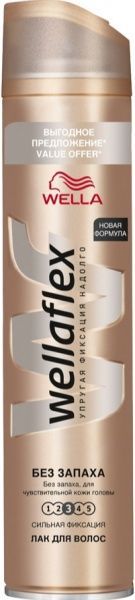 Лак для волосся Wella Wellaflex Для чутливої шкіри голови без запаху сильна фіксація 400 мл