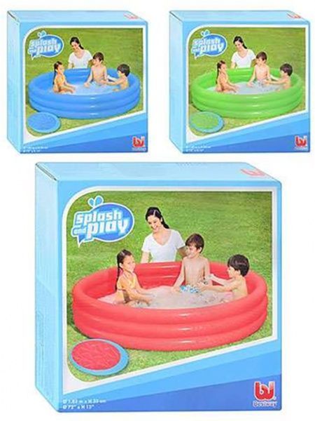 Бассейн Intex BW 51027 детский круглый, 2 цвета, 183х33 см.