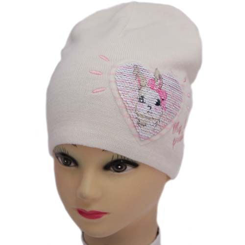 Шапка для девочек Kraft 2065 р.50-52 молочный 2065 