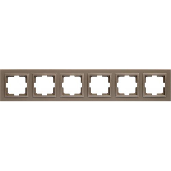 Рамка шестимісна Mono Despina універсальна титан 102-220000-166