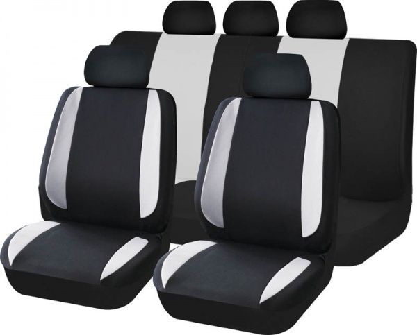 Комплект чехлов на сиденья универсал Auto Assistance TY1624-1 черный с серым
