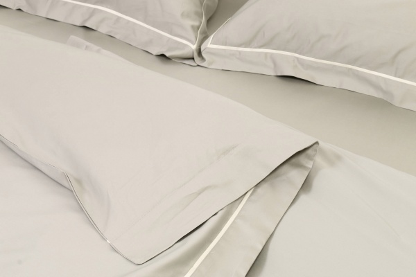 Комплект постельного белья Solid семейный серо-зеленый La Nuit 