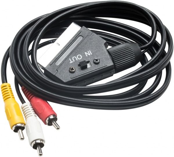 Кабель HAMA Scart – 3xRCA 1.5 м чорний (43178)  