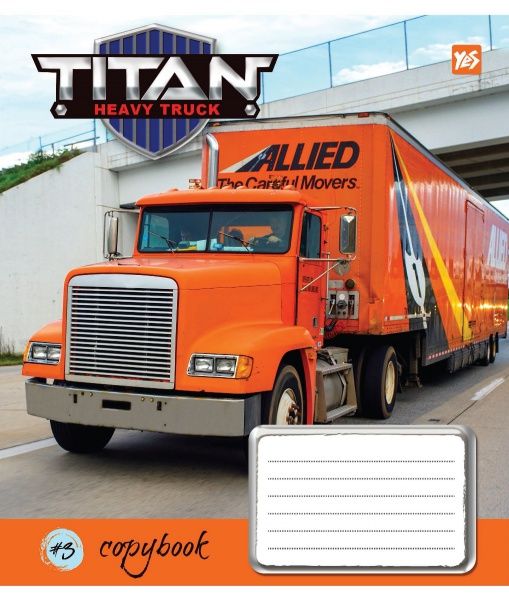 Комплект зошитів Titan Truck 12 аркушів у клітинку 25 шт. YES