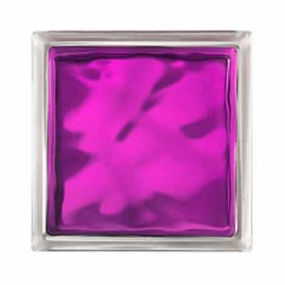 Стеклоблок малиновый 1908/WRU 190х190х80 мм