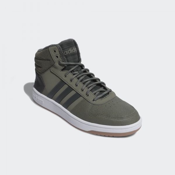 Ботинки Adidas HOOPS 2.0 MID EE7370 р. 8 хаки