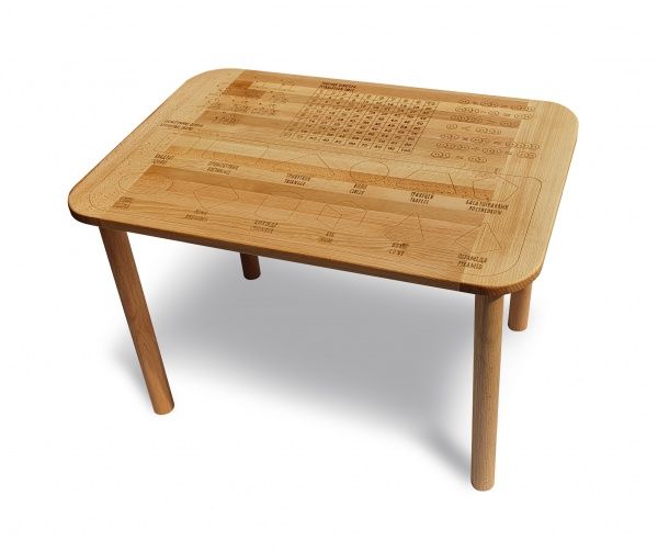 Комплект стол и стул ArinWOOD Ecomiddle Математика 500х700 мм + набор кубиков в подарок 04-BM1-2