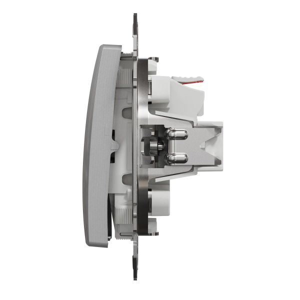 Вимикач одноклавішний Schneider Electric Sedna Design без підсвітки 10 А 250В алюміній SDD113101