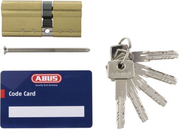 Цилиндр Abus D15 30x40 ключ-ключ 70 мм матовая латунь