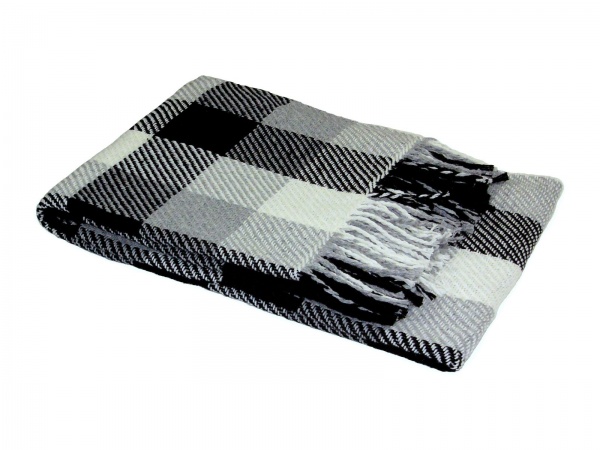 Плед Флора 180x200 см серый Lanavitta