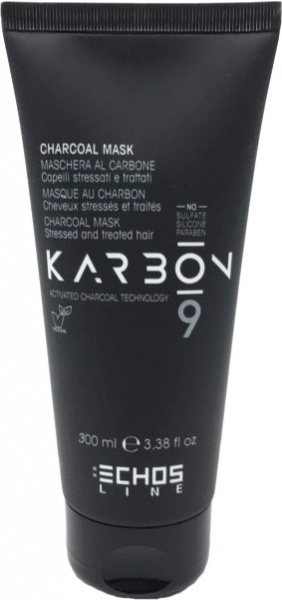 Маска для волосся Echosline Karbon 9 з активованим вугіллям 300 мл