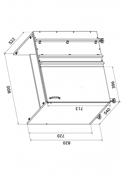 Тумба нижняя угловая МС Мэри Нщ 80х82х52,2 см дуб платиновый/белый Грейд