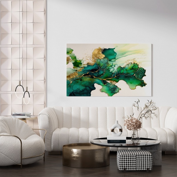 Картина на полотні Зелена фарба 80x110 см WS Holst 2180420239 