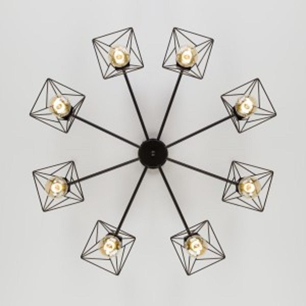 Люстра потолочная Strotskis Trappola 8x60 Вт E27 черный 70107/8 