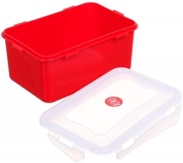 Контейнер Фиеста 1.5 л прямоугольный красный Алеана