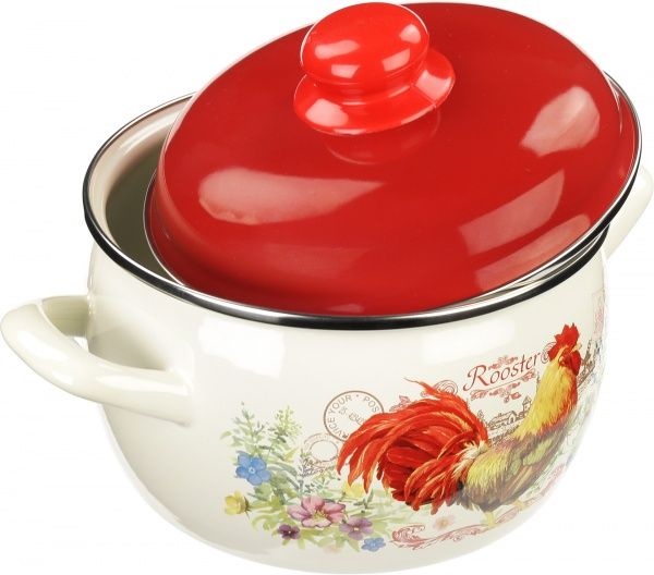 Кастрюля с крышкой Принц 2,2 л Золотой петушок 2681 Metrot