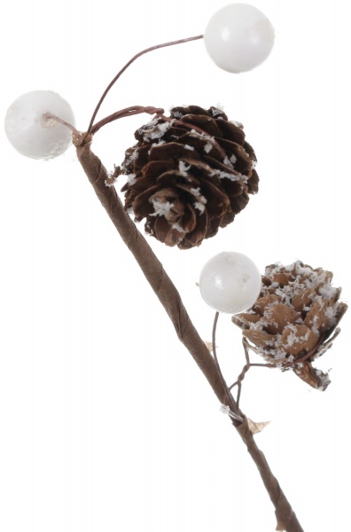 Гілочка декоративна 10х6х49 см біла CAA723370