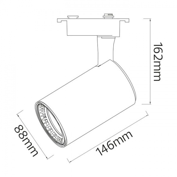 Трековый прожектор HOROZ ELECTRIC LYON 24 Вт 4200 К черный 018-020-0024-020 