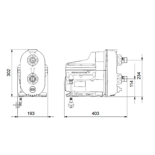 Насос самовсмоктувальний Grundfos Scala2 3-45