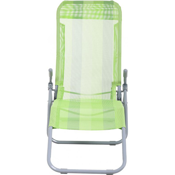 Шезлонг складаний Underprice HYL-011 green stripe 62x147x95 см