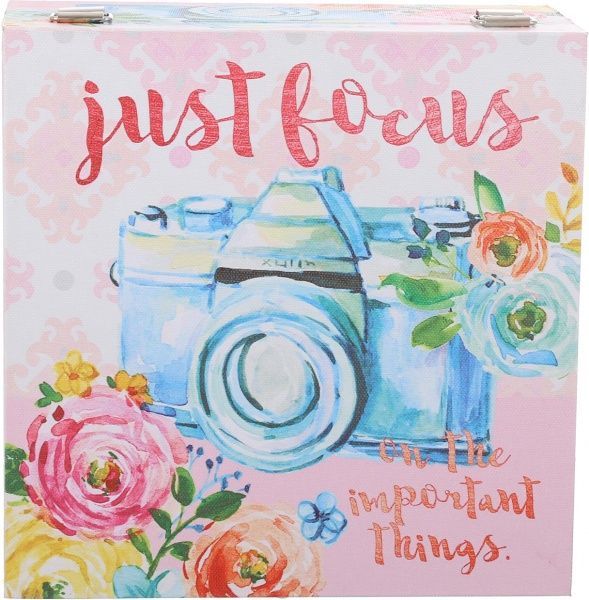 Шкатулка для украшений Розовая фотокамера 20x21x10 см