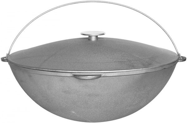 Казан Biol 15 л татарський чавунний з дужкою та кришкою 0915