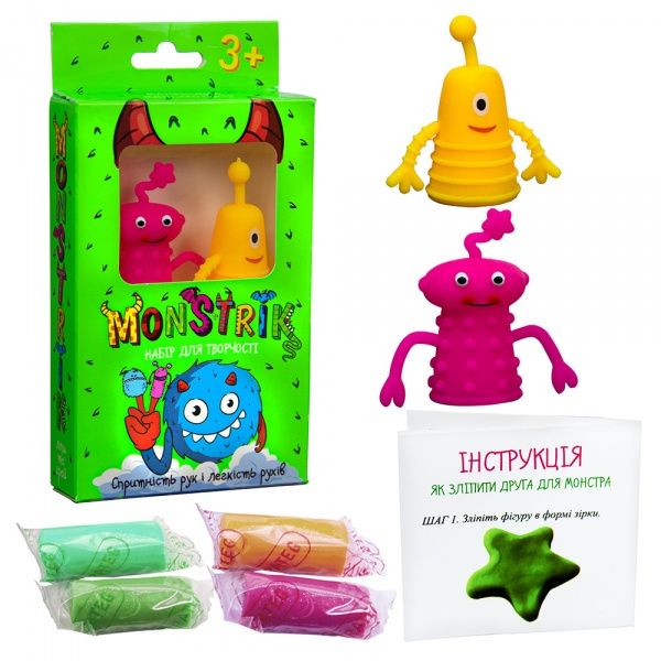 Набор массы для лепки Strateg Monstrik (укр.) в ассортименте 71823