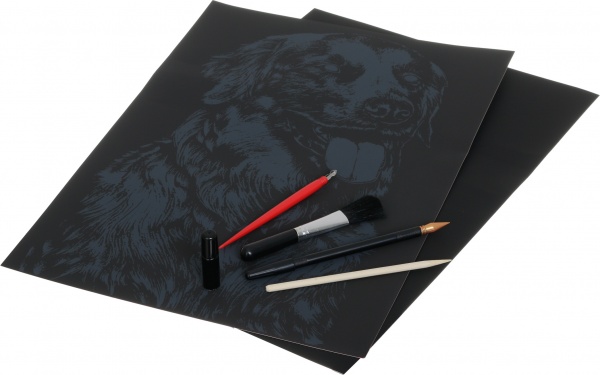 Скретч-картина Друг человека 40,5x28,5 см 