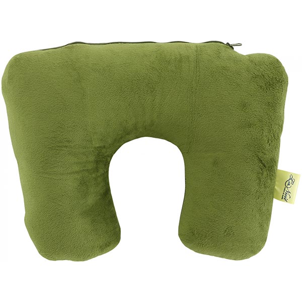 Подушка дорожная La Nuit 2 в 1 зеленая 29x38 см