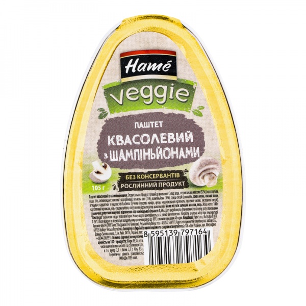 Паштет Hame Фасолевый с шампиньонами 105г 