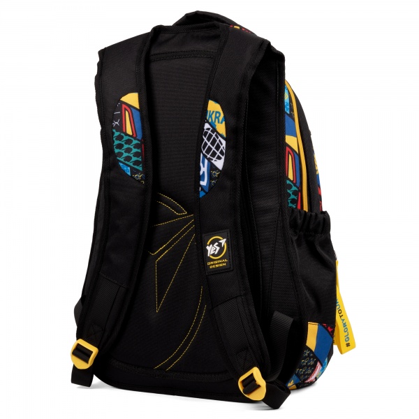 Рюкзак школьный YES Fashion T-133 Welcome to Ukraine черный