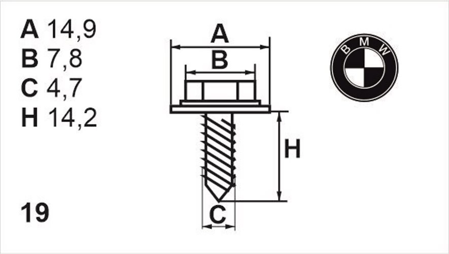 Саморез универсальный Romix (40523Z)
