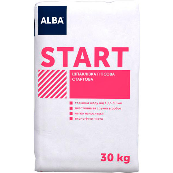 Шпаклевка АЛЬБА гипсовая стартовая 