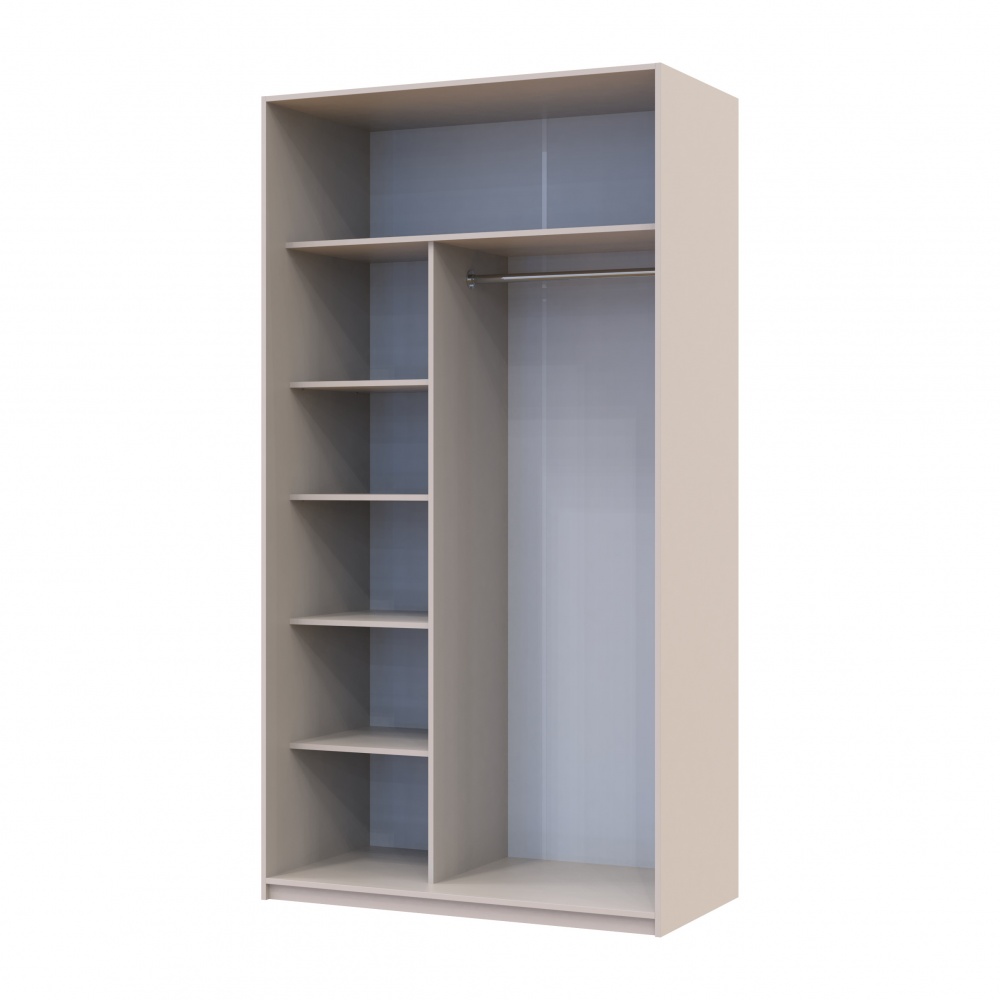Шкаф-купе Сити Лайт Doros зеркалоДСП 1,2 м 1200x600x2250 мм кашемир двери / ДСП/зеркало