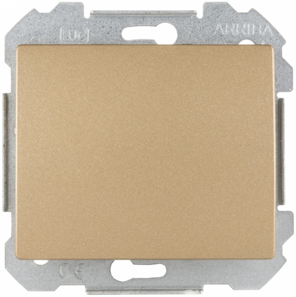 Вимикач одноклавішний Siemens Iris без підсвітки золото одісей 18505 OD