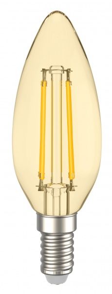 Лампа світлодіодна IEK FIL Gold C35 7 Вт E14 2700 К 220 В жовта 