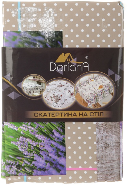 Скатерть Лаванда 137x240 см коричневый Даріана 