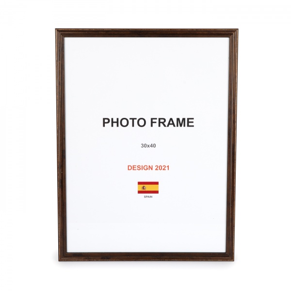 Рамка для фото 1 фото 30х40 см коричневая бронза 