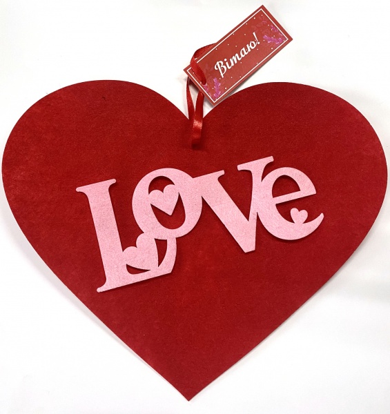 Декор з фетру Серце Love 3 мм Аплі-Краплі